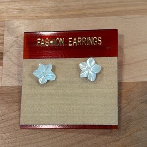 Elegant White Flower Earrings